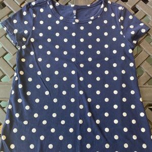 Gap kids navy blue polka dot dress.
